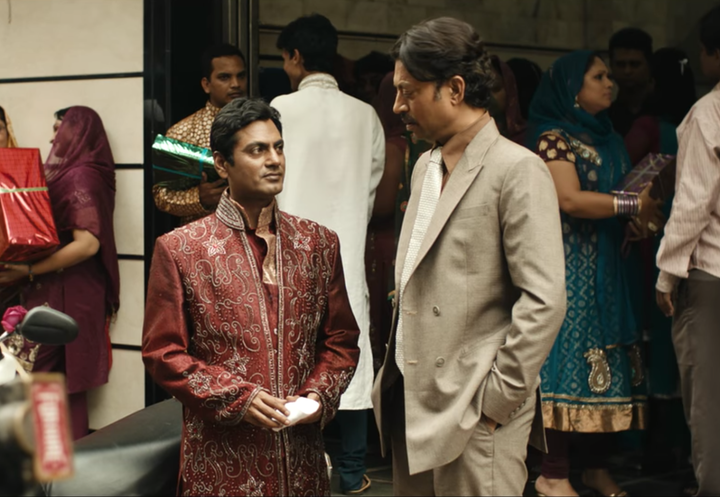 Nawazuddin Siddiqui and Irrfan in a still from 'The Lunchbox'.