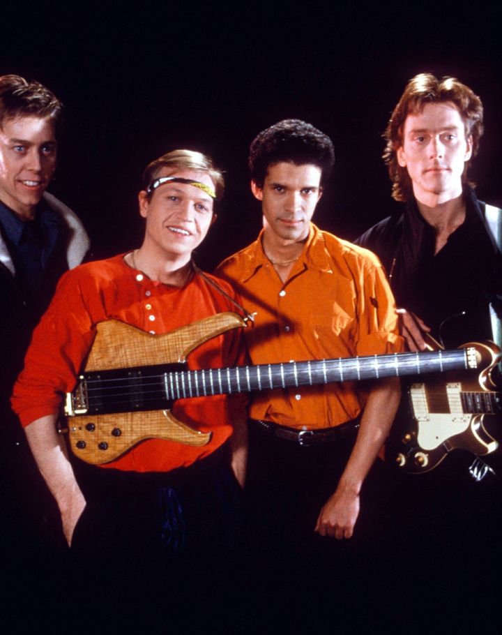 Boon (far right), with his Level 42 bandmates.