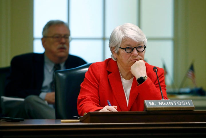 Del. Maggie McIntosh (D), a liberal, gay woman from Baltimore City, dropped her bid for speaker of Maryland's House of Delegates on Wednesday when she realized she could not win.