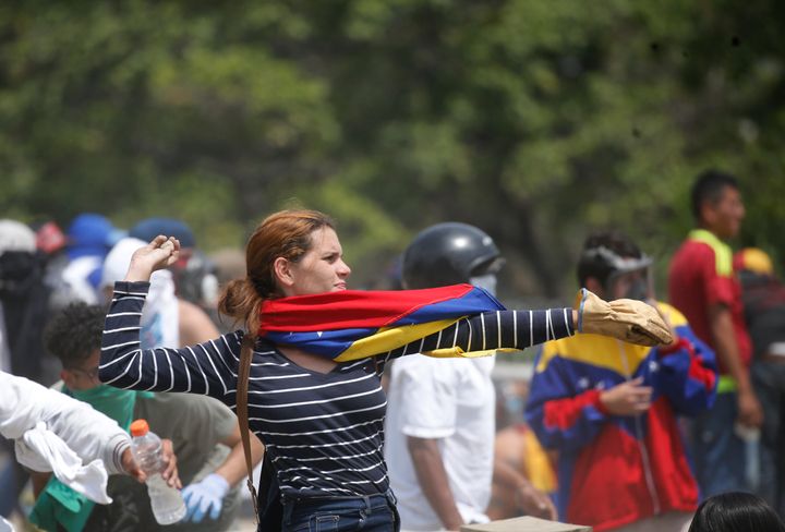 Από τις διαδηλώσεις το Καράκας, 1η Μαϊου 2019.