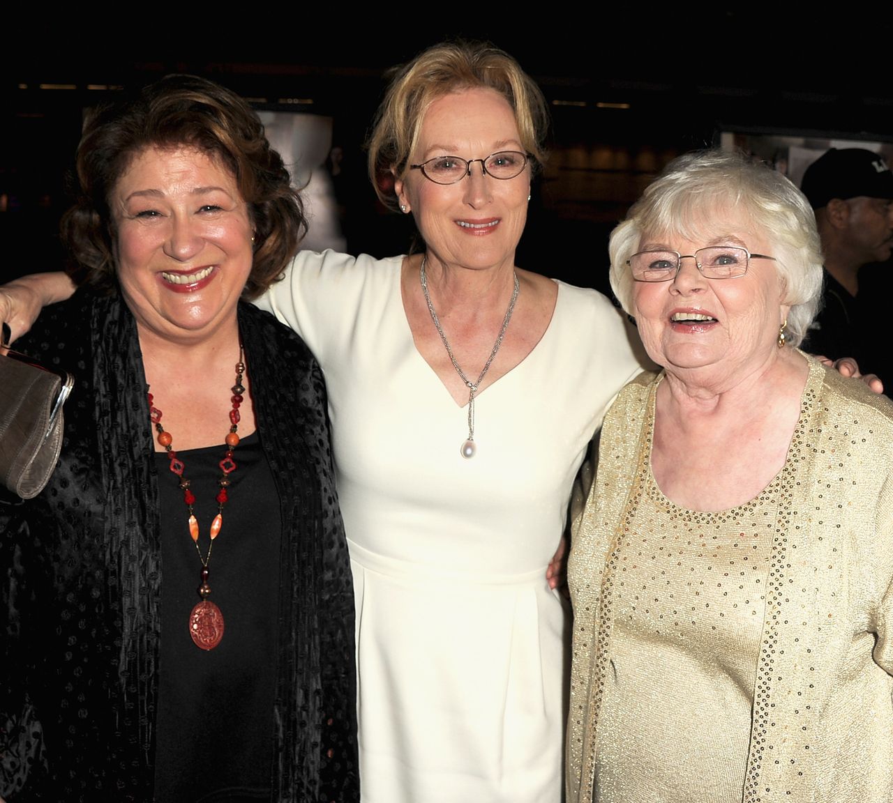 Margo Martindale, Meryl Streep and June Squibb attend the premiere of "August: Osage County" at Regal Cinemas LA Live on Dec. 16, 2013, in Los Angeles.