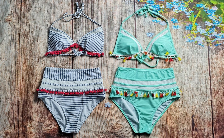 Two piece bathing shop suits that cover stomach