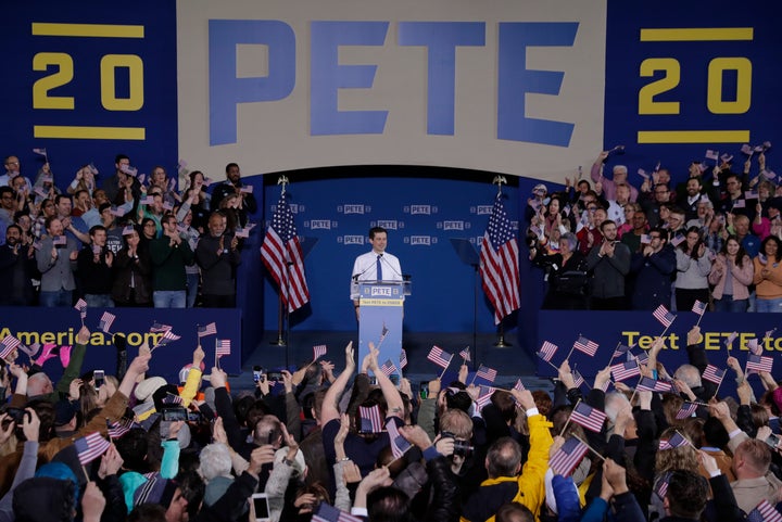 Pete Buttigieg announced his presidential bid on April 14, 2019 at a rally in South Bend, Indiana. He is currently the mayor there.