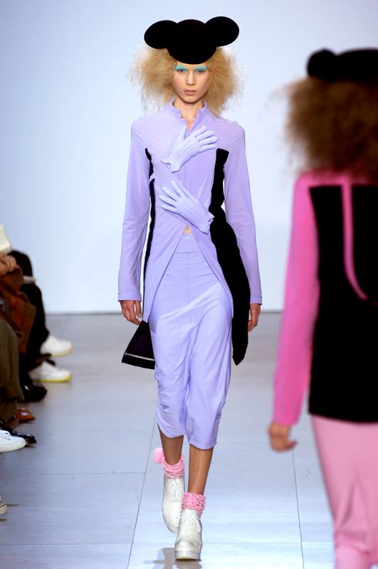 A model walks the catwalk during the Comme Des Garcons fashion show for Paris Fashion Week on Feb. 27, 2007.