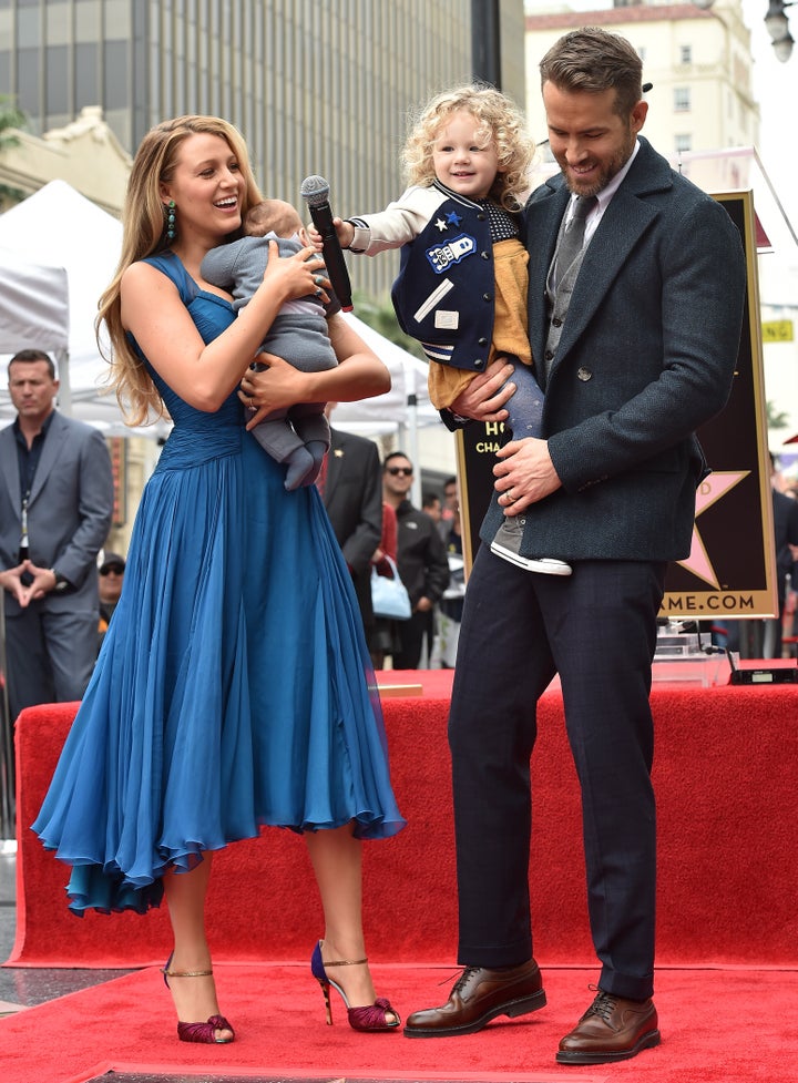 The whole family arrived to celebrate Reynolds as he received a star on the Hollywood Walk of Fame in 2016. 