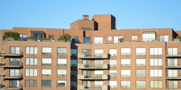 Montreal, Canada - Octobre 19, 2016: Condo building in Montreal downtown