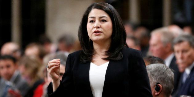 Canada's Democratic Institutions Minister Maryam Monsef speaks during Question Period in the House of Commons on Parliament Hill in Ottawa, Ontario, Canada, November 30, 2016. REUTERS/Chris Wattie
