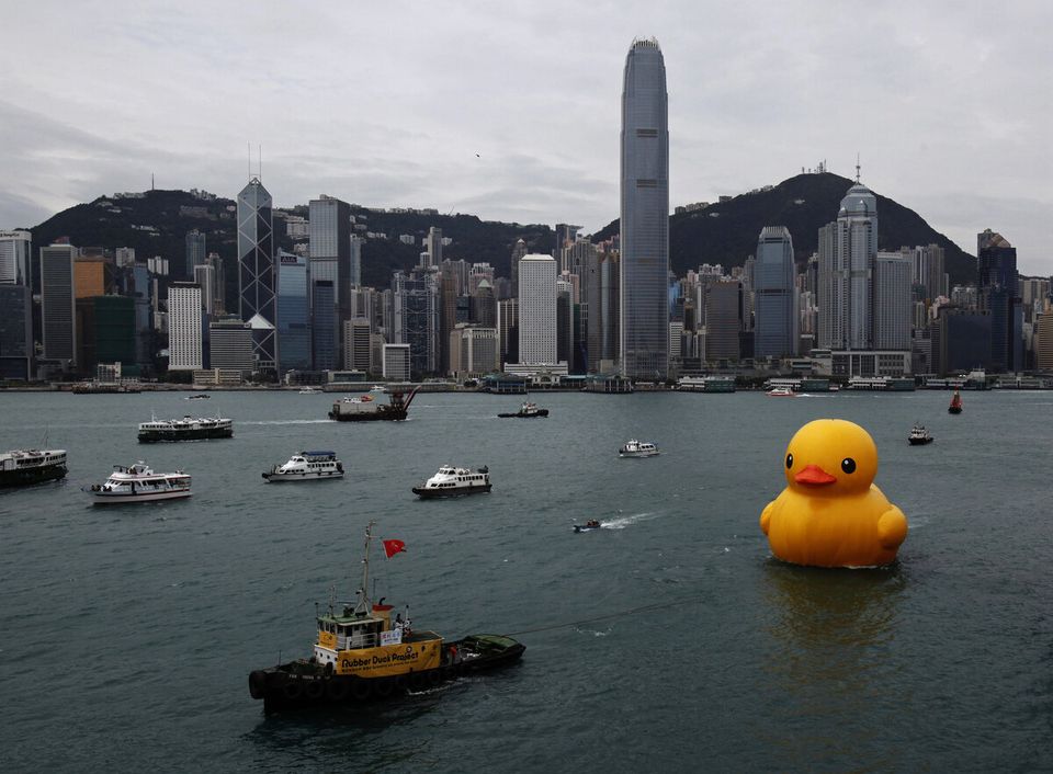 Le canard géant à Hong Kong