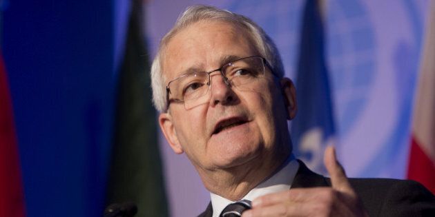 Marc Garneau, Canada's minister of transport, speaks during the International Economic Forum Of The Americas in Montreal, Quebec, Canada, on Tuesday, June 14, 2016. The conference promotes free discussion on major current economic issues and facilitates meetings between world leaders to encourage international discourse by bringing together Heads of State, the private sector, international organizations and civil society. Photographer: Brent Lewin/Bloomberg via Getty Images