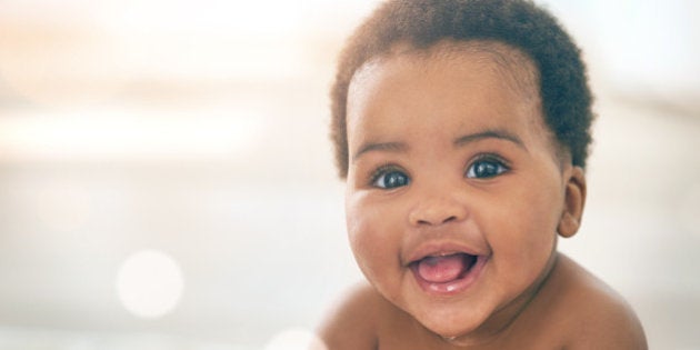 Shot of an adorable baby girl at home