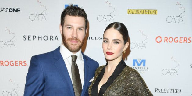 TORONTO, ONTARIO - APRIL 15: Brandon Prust and Maripier Morin attend the 3rd Annual Canadian Arts And Fashion Awards held at the Fairmont Royal York Hotel on April, 2016 in Toronto, Canada. (Photo by George Pimentel/WireImage)