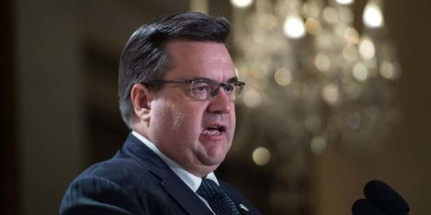 Montreal mayor Denis Coderre speaks at the C40 and Compact of Mayors briefing during the Climate Action 2016 conference in Washington, DC, on May 5, 2016. / AFP / NICHOLAS KAMM (Photo credit should read NICHOLAS KAMM/AFP/Getty Images)