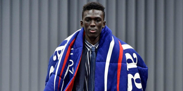 PARIS, FRANCE - JANUARY 18: A model walks the runway during the Balenciaga Menswear Fall/Winter 2017-2018 show as part of Paris Fashion Week on January 18, 2017 in Paris, France. (Photo by Victor VIRGILE/Gamma-Rapho via Getty Images)