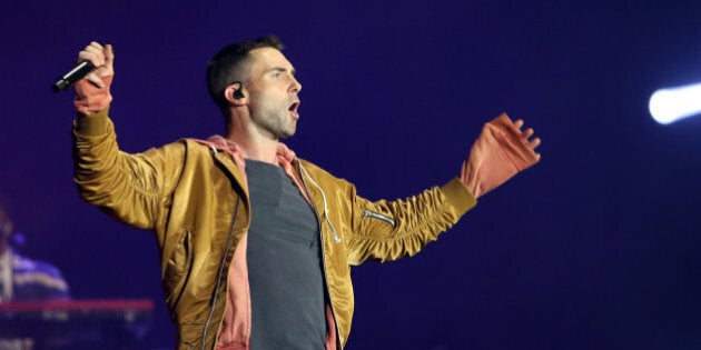 US Rock band Maroon 5 lead singer Adam Levine performs at Rock in Rio Lisboa 2016 music festival in Lisbon, Portugal on May 28, 2016. ( Photo by Pedro Fiúza/NurPhoto via Getty Images)