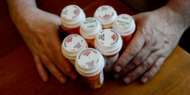 Some of Roger Kidder's medications that he struggles to purchase since losing Medicaid. Three for anti-depressants and two to control high cholesterol among others. Thursday, May 30, 2013. (Photo by Shawn Patrick Ouellette/Portland Press Herald via Getty Images)