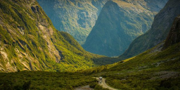 Beautiful scenery, on the way to Milford Sound, South island, New Zealand.
