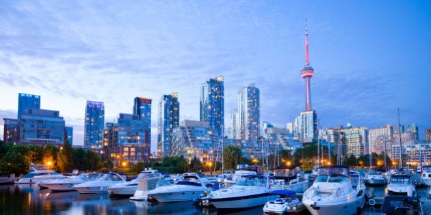 Waterfront and marina in downtown Toronto
