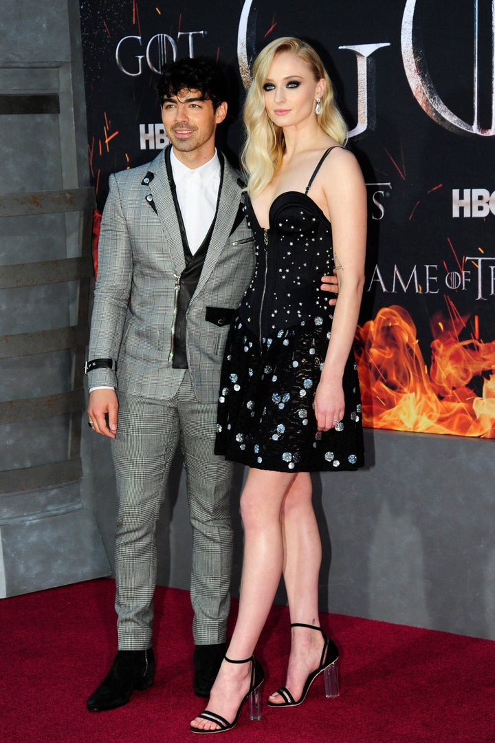 Joe Jonas and Sophie Turner attend the premiere of "Game of Thrones" Season 8. 