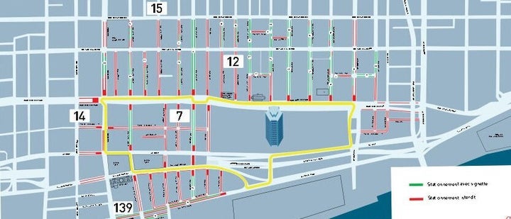 Le stationnement sera permis seulement sur certaines des rues qui traversent le boulevard René-Lévesque. Les résidents auront toutefois accès gratuitement à certains stationnements privés.