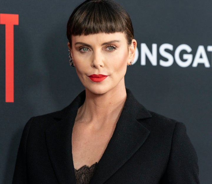 Charlize Theron attends the premiere of "Long Shot" on April 30.