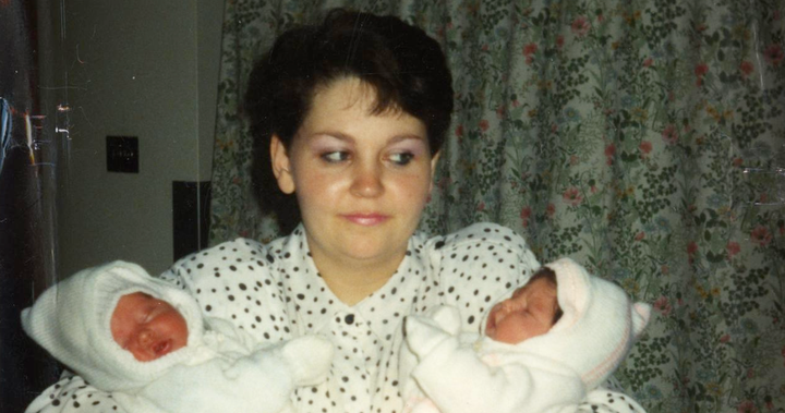 Michelle Tolley with her twins. She was infected with hepatitis C after being given blood transfusions following childbirth.&