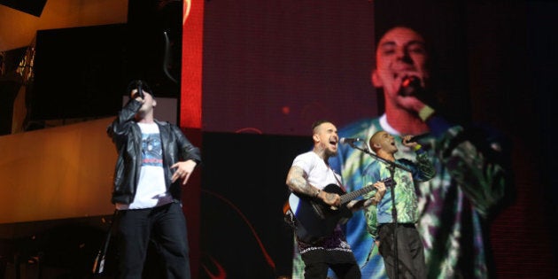 SYDNEY, AUSTRALIA - DECEMBER 01: Bliss n eso perform live during the 27th Annual ARIA Awards 2013 at the Star on December 1, 2013 in Sydney, Australia. (Photo by Don Arnold/WireImage)