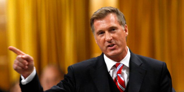 Canada's Foreign Affairs Minister Maxime Bernier speaks during Question Period in the House of Commons on Parliament Hill in Ottawa April 16, 2008. REUTERS/Chris Wattie (CANADA)