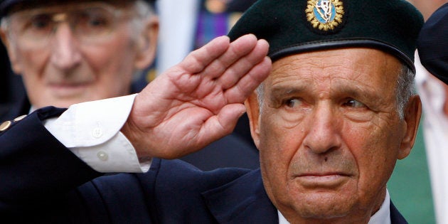Le vétéran David Lloyd Hart lors d'un rassemblement à Puys, en France, en 2007.