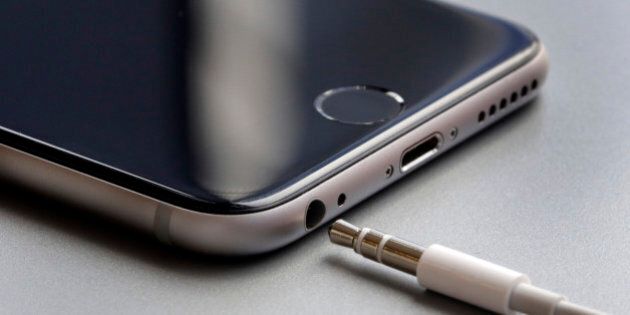 This Sept. 2, 2016, photo shows the earphone jack and charging port on an Apple iPhone 6, in New York. Apple is getting ready to unveil new iPhones on Wednesday, Sept. 7. With experts predicting few big changes from last year's models, speculation has focused on Apple's rumored decision to eliminate the iPhone's traditional headphone jack. It isn't clear what kind of hardware the company will promote instead, but the answer could be a hint at some of Apple's future plans. (AP Photo/Richard Drew)