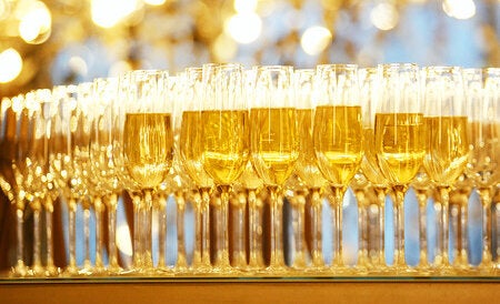 65631670 - champagne glasses on new year party. concept event picture. selective focus.