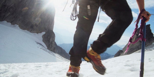 While certain compacted snow conditions allow mountaineers to progress on foot, typically some form of mechanical device is required to travel efficiently over snow & ice.