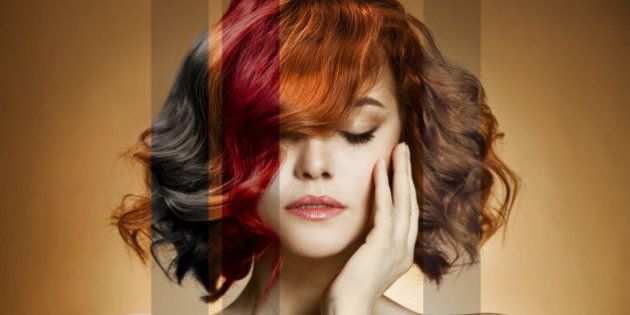 Beauty Portrait. Concept Coloring Hair