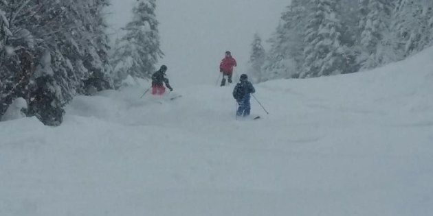 Ski sur neige naturelle au Valinouët le 9 décembre dernier