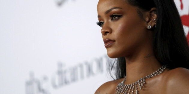 Singer Rihanna poses at the second annual Diamond Ball fundraising event in Santa Monica, California December 10, 2015. REUTERS/Mario Anzuoni