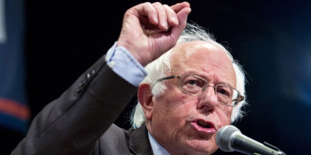 File-This June 23, 2016, file photo shows Democratic presidential candidate Sen. Bernie Sanders, I-Vt., addressing supporters in New York. Sanders says he'll try to block Senate consideration of a bill that would require nationwide labeling of food with genetically modified products, but with a less stringent labeling requirement than the one included in Vermont's law. Individual senators can put a hold on legislation, blocking it from coming up for debate unless backers can muster 60 votes. The Vermont independent says he prepared to resort to that tactic.(AP Photo/Craig Ruttle, File)