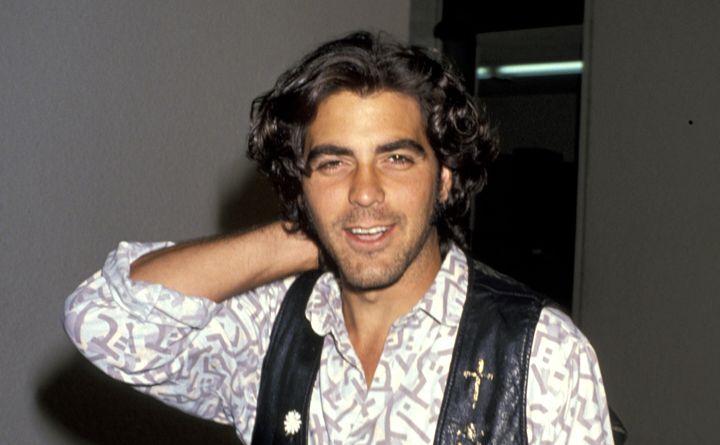 George Clooney with his glossy curls.