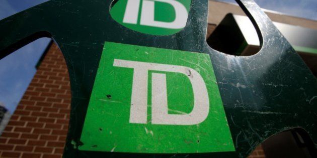 Toronto-Dominion Bank (TD) logos are seen outside of a branch in Ottawa, Ontario, Canada, May 26, 2016. REUTERS/Chris Wattie