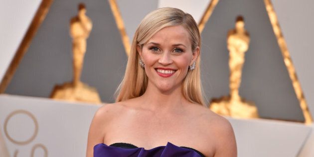 Reese Witherspoon arrives at the Oscars on Sunday, Feb. 28, 2016, at the Dolby Theatre in Los Angeles. (Photo by Jordan Strauss/Invision/AP)