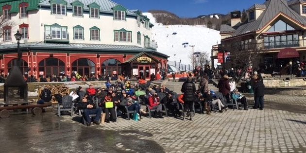 La saison du bronzage semblait débuter cette semaine au Mont Tremblant