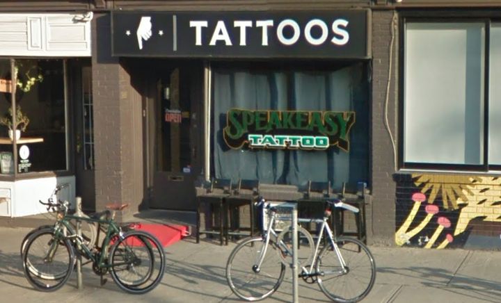 Lizzie Renaud's tattoo parlour on Harbord Street in Toronto.