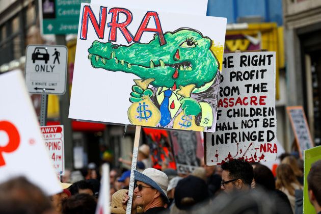 Pancarte pendant un rassemblement contre les armes à feu, le 24, mars 2018