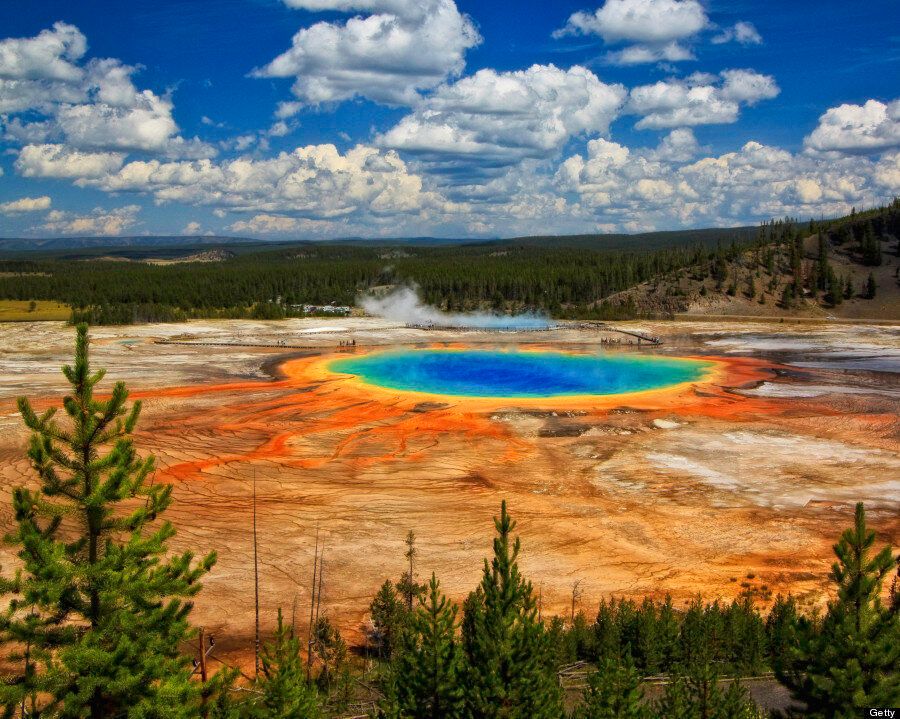 Grand Prismatic Spring au parc national Yellowstone, Wyoming