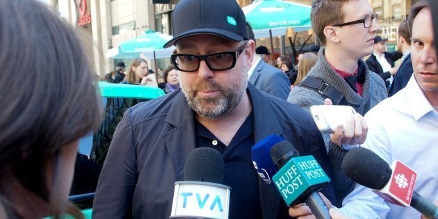 Alexandre Taillefer au lancement du service Téo Taxi à Montréal, le 21 avril 2016.