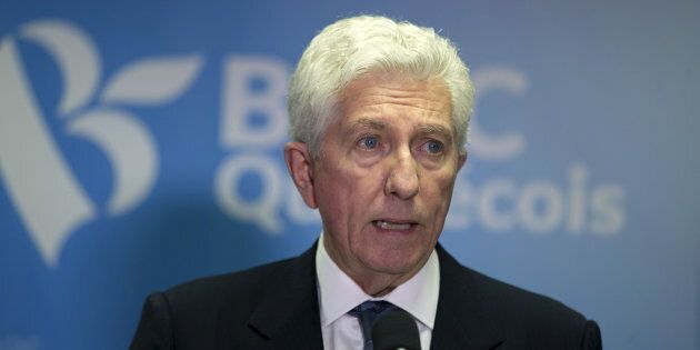 Gilles Duceppe annonce sa démission comme chef du Bloc québécois le 22 octobre 2015, après avoir failli à gagner un siège à l'élection fédérale. REUTERS/Christinne Muschi