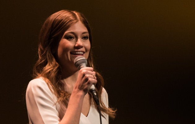 Katherine Levac lors de la première montréalaise de son spectacle Velours.