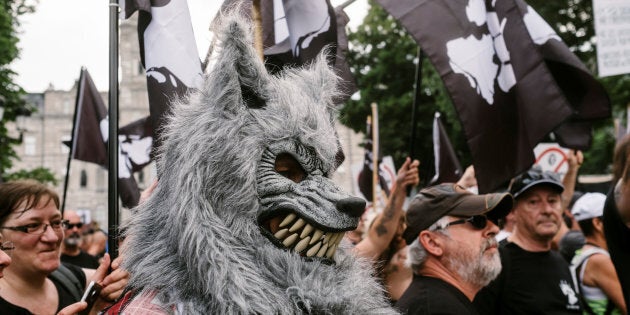 Manifestation de La Meute en août 2017.