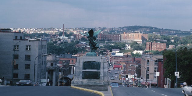 Le centre-ville de Sherbrooke.