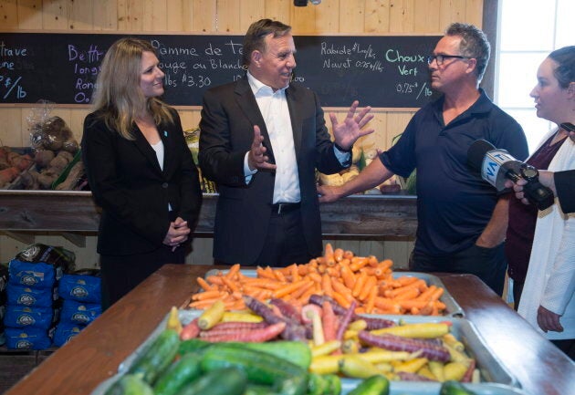 La semaine dernière, François Legault a rendu visite à Potager Yvanhoé, une entreprise de Saint-Henri spécialisée en production maraîchère.