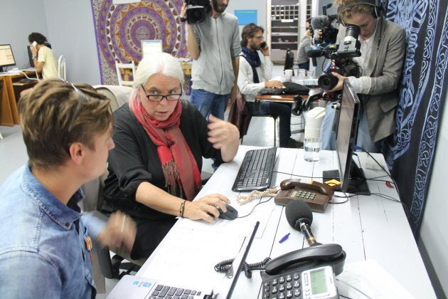 «Je suis la vraie personne, oui!» répond Manon Massé, à la grande surprise d'un électeur rejoint au téléphone.