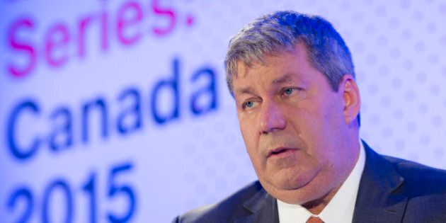 Michael 'Mike' Pearson, chairman and chief executive officer of Valeant Pharmaceuticals International Inc., speaks during an interview at the Bloomberg Canada Economic Summit in Toronto, Ontario, Canada, on Thursday, May 21, 2015. The Bank of Canada may cut interest rates to zero in the next six to 18 months as a rising Canadian dollar threatens the recovery, according to a Fidelity Investments portfolio manager. Photographer: Kevin Van Paassen/Bloomberg via Getty Images